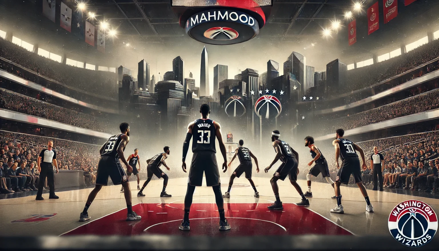 Wizards Black Jerseys Mahmood